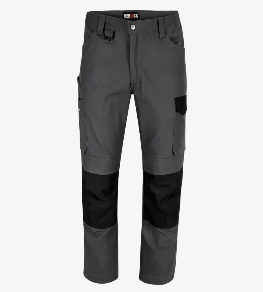 DERO - Pantalon 98% coton 2% élasthanne (36, gris/noir)
